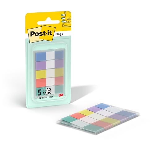 Eco-Friendly Post-it Flags, 0.47 in. x 1.7 in., One Dispenser with Collection