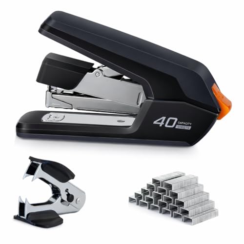 Leven Effortless Desktop Stapler, 40 Sheet Capacity, One Finger for Daily Use