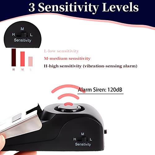 Smart Home Door Stop Alarm, Door Stopper with 120DB Security Alarm, Floor