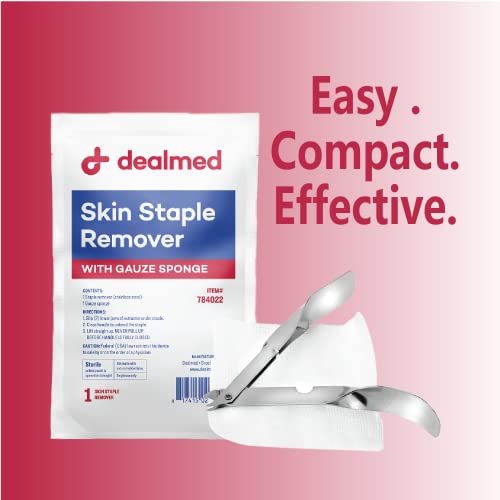 Dealmed Sterile Staple Removal Kit, Includes Staple Remover and Essentials