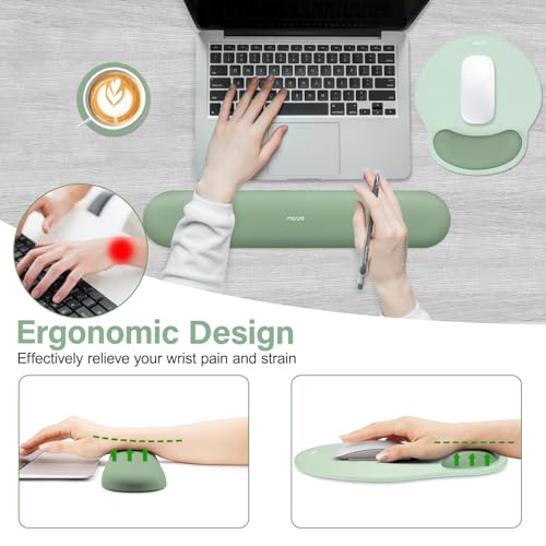 high-quality MOSISO Wrist Rest Support for Mouse Pad&Keyboard Set, Circle Curved Collection