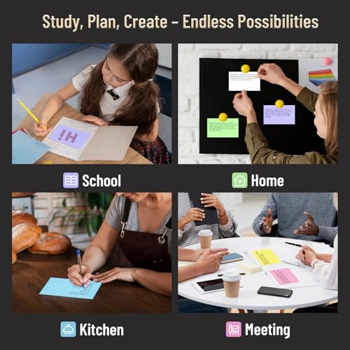 Modern 300 Count Colored Index Cards 3 x 5 Inch Essentials