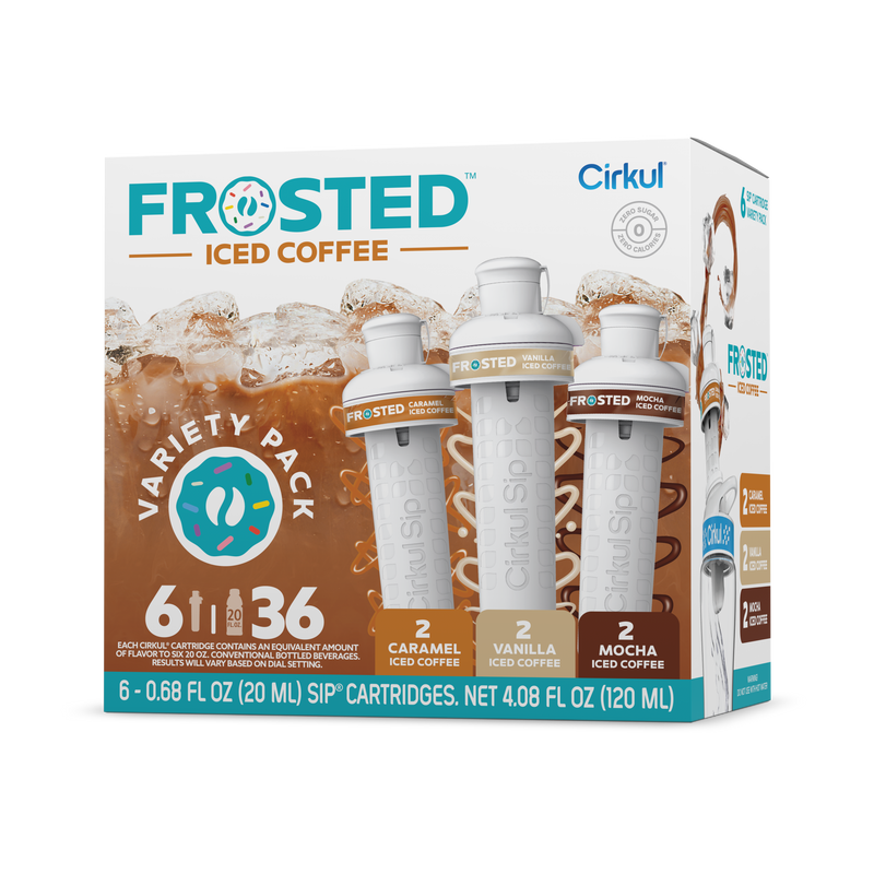 Natural Fruit Flavored Frosted Iced Coffee 6-Pack Variety Pack RAJT - Zero-Calorie Multi-Flavor Sip Pods for Water Bottle - Default Title