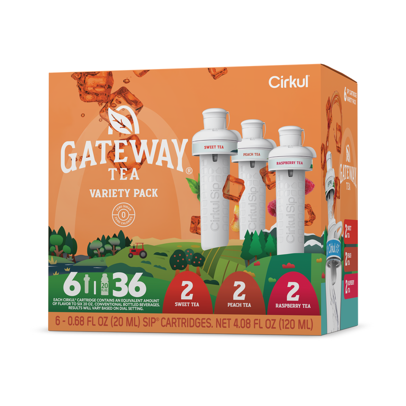 Sugar-Free Gateway Tea 6-Pack Variety Pack HM0F - Electrolyte Hydration Enhanced Taste Cartridges - Default Title
