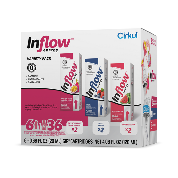 Sugar-Free Inflow Energy 6-Pack Variety Pack VCUW - Sugar-Free Fruit Flavor Cartridge Refill - Default Title
