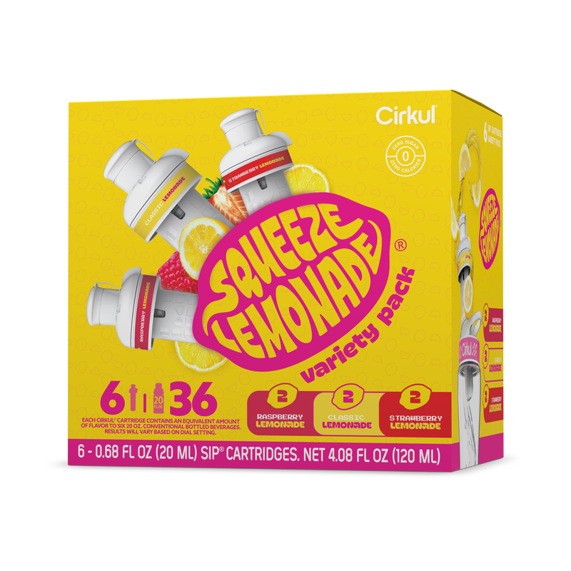 Vitamin-Infused Squeeze Lemonade 6-Pack Variety Pack 3TLS - Electrolyte Hydration Enhanced Taste Cartridges - Default Title
