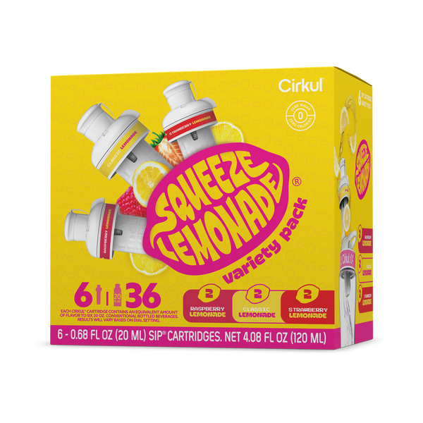 Vitamin-Infused Squeeze Lemonade 6-Pack Variety Pack 3TLS - Electrolyte Hydration Enhanced Taste Cartridges - Default Title