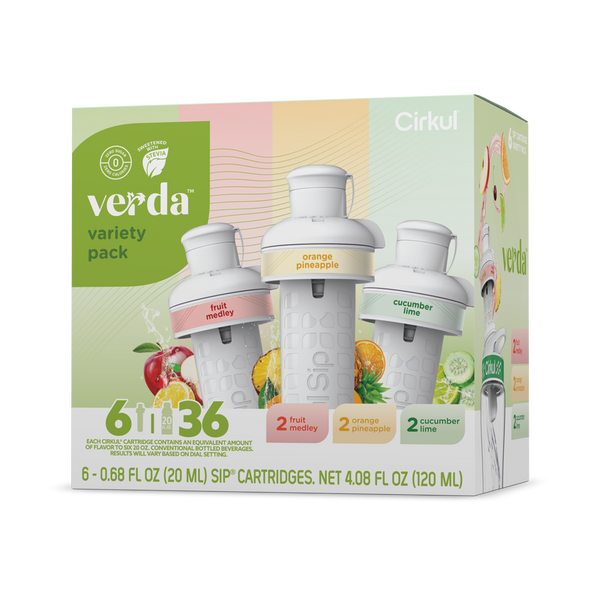 Refreshing Electrolyte Verda 6-Pack Variety Pack CT2I - Sugar-Free Fruit Flavor Cartridge Refill - Default Title