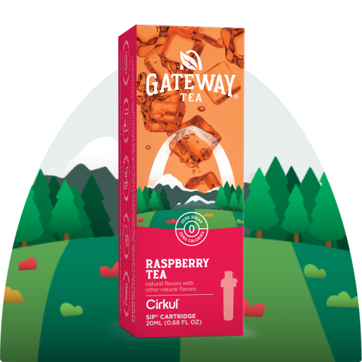 Natural Fruit Flavored Gateway Raspberry Tea TVCT - Sugar-Free Fruit Flavor Cartridge Refill - Default Title