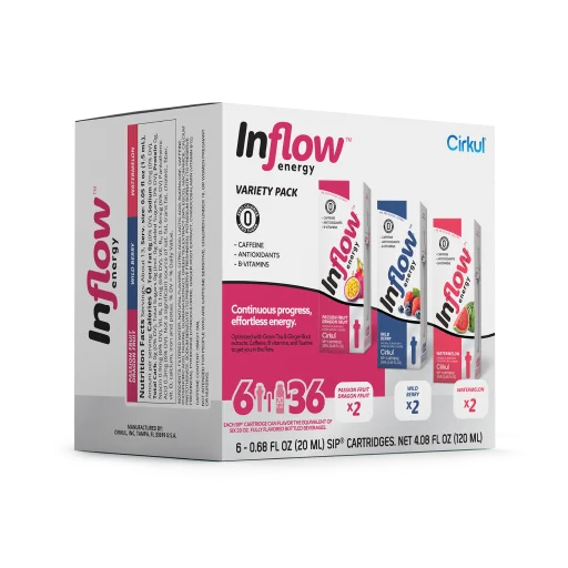 Sugar-Free Inflow Energy 6-Pack Variety Pack VCUW - Sugar-Free Fruit Flavor Cartridge Refill Detail