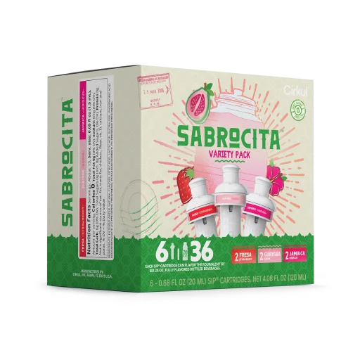 Refreshing Electrolyte Sabrocita 6-Pack Variety Pack E8JI - Vitamin-Infused Natural Refreshing Flavor Core Detail