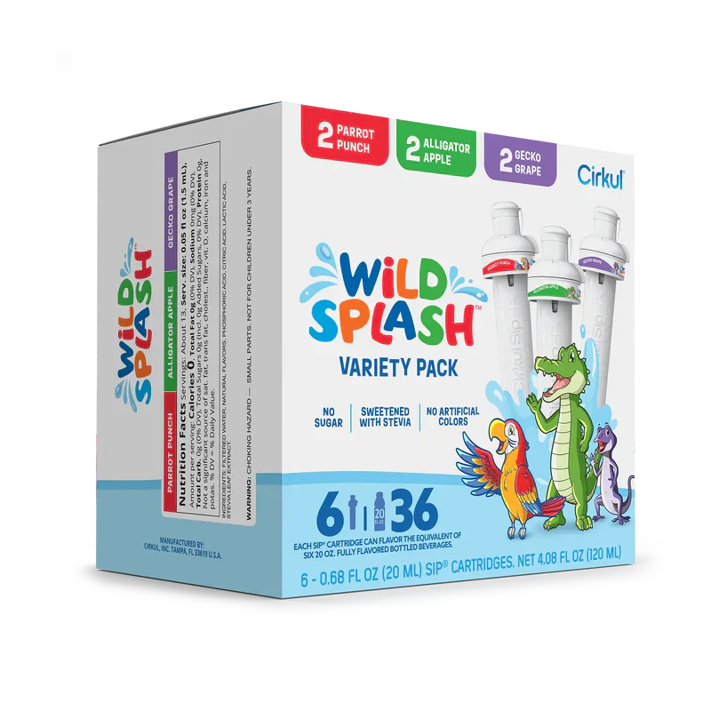 Vitamin-Infused Wild Splash 6-Pack Variety Pack 2TB7 - Vitamin-Infused Natural Refreshing Flavor Core Detail